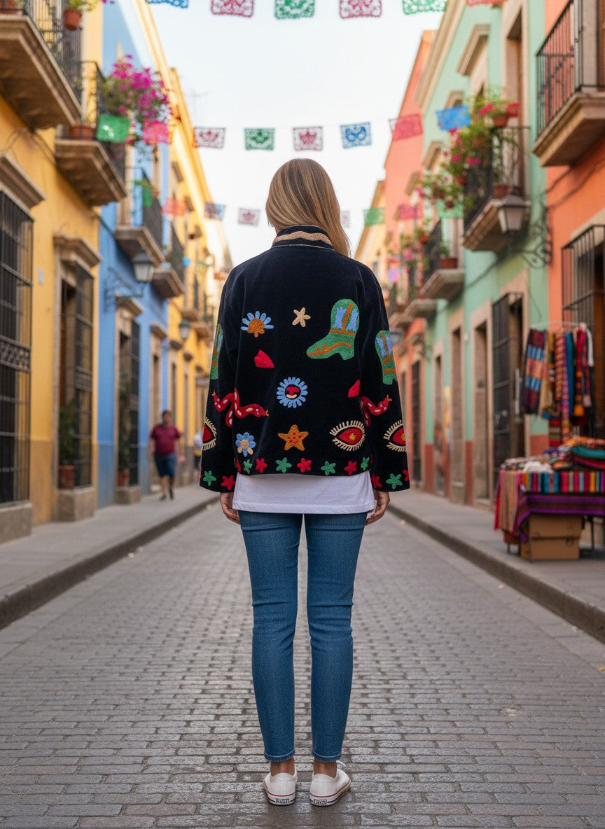 Chaqueta Negra Culebras