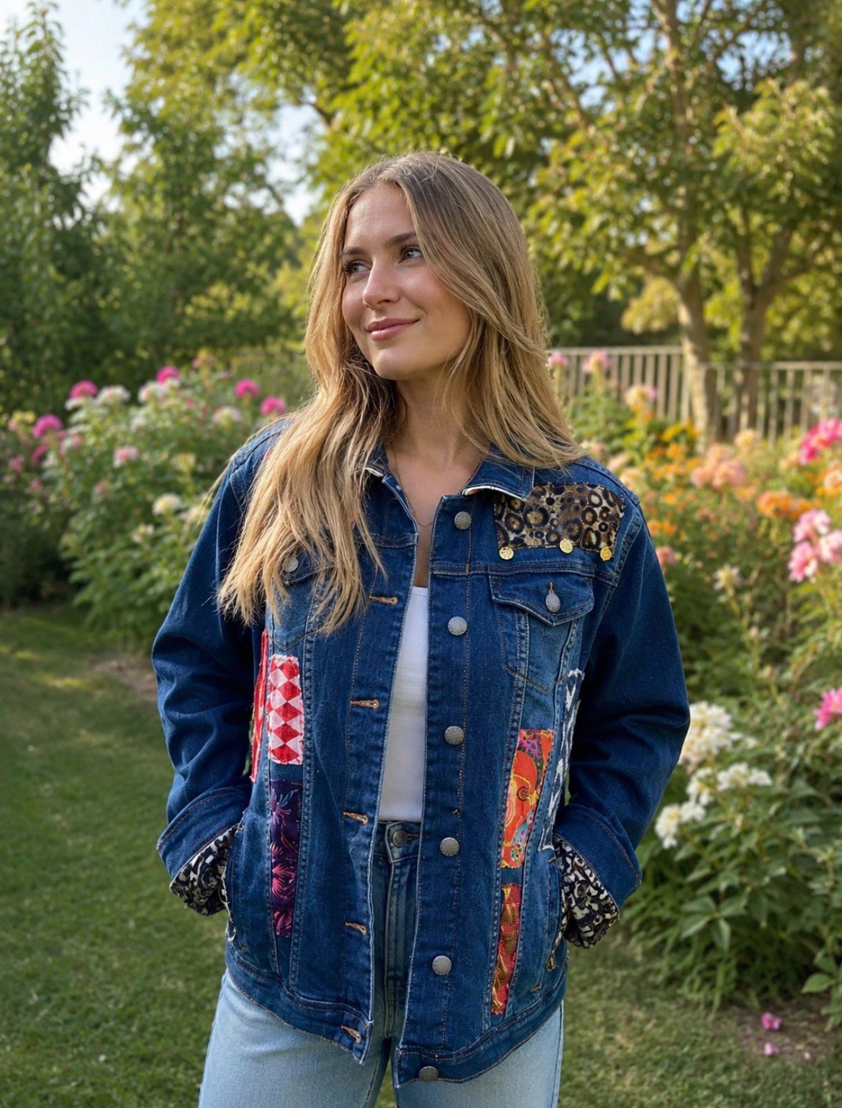 Chaqueta Jeans boho forrada
