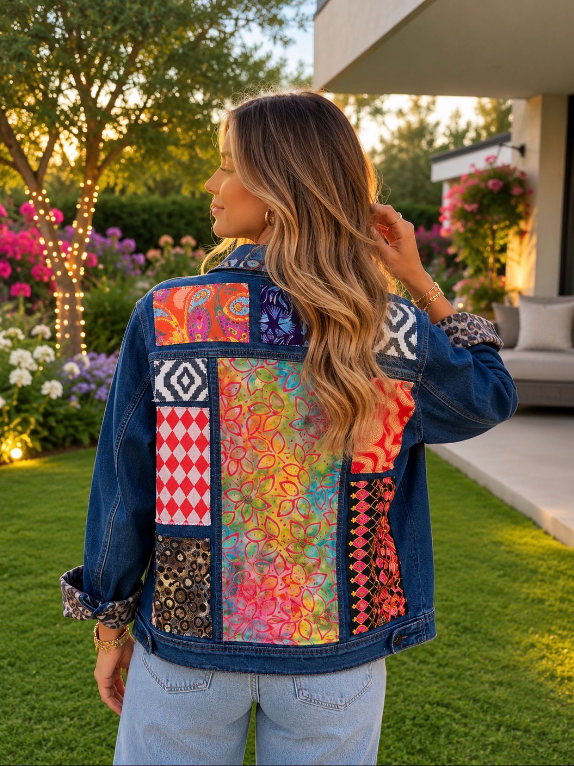 Chaqueta Jeans boho forrada