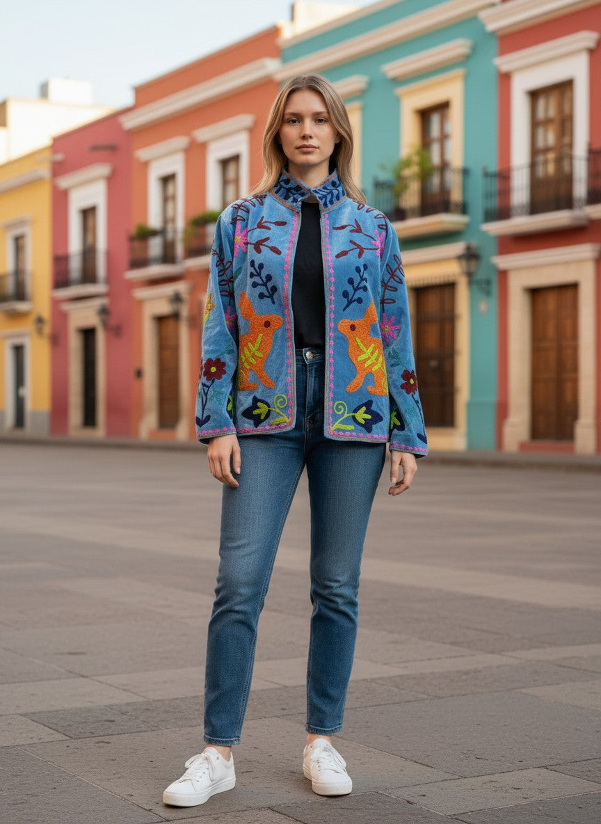 Chaqueta Celeste Conejos