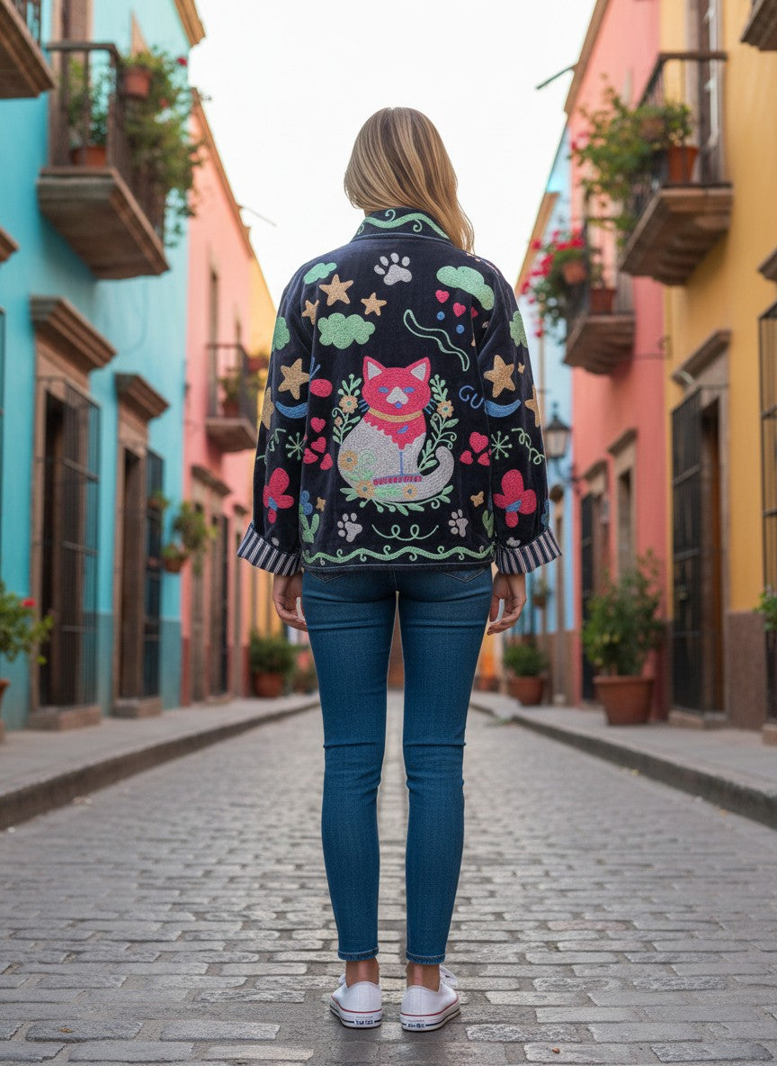 Chaqueta Negra Gato