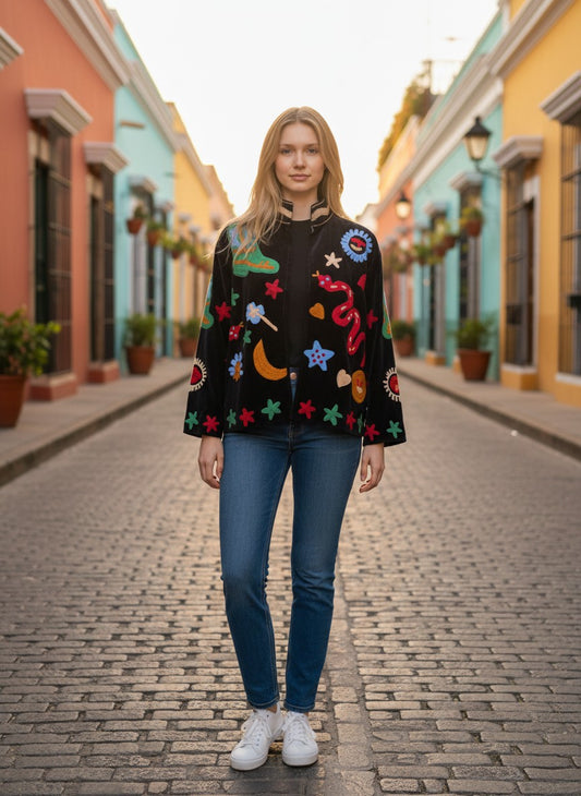 Chaqueta Negra Culebras