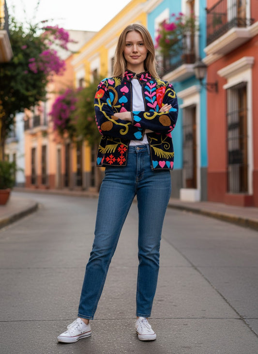 Chaqueta Negra Hearts