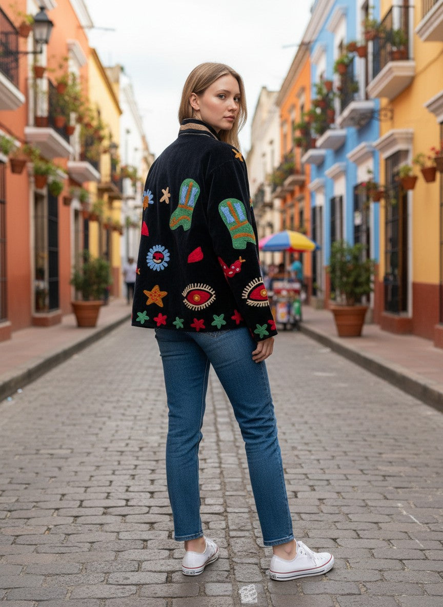 Chaqueta Negra Culebras