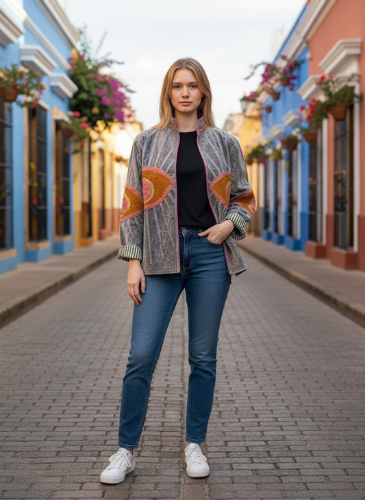 Chaqueta Gris Ojo Sol